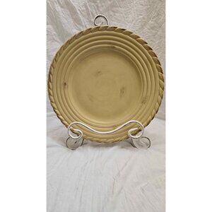 Vintage Artimino Tuscan Countryside Cream Stoneware Handcrafted Dinner Plate